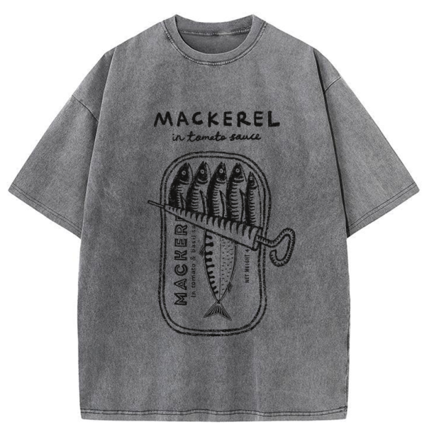 Mackerel In Tomato Sauce Washed T-Shirt