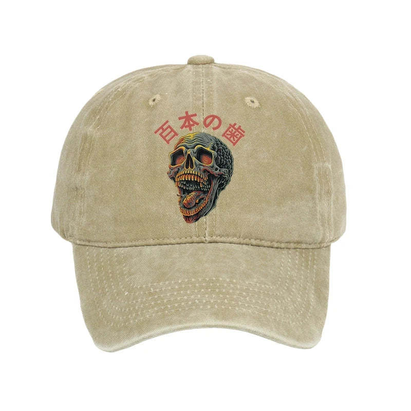  Terrifying And Disgusting Skull Washed Cap