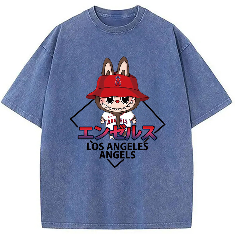 Labubu Los Angeles Angels Vintage Japanese Washed T-Shirt