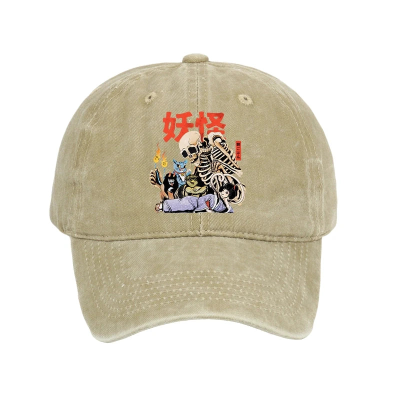  The Yokai Club Washed Cap