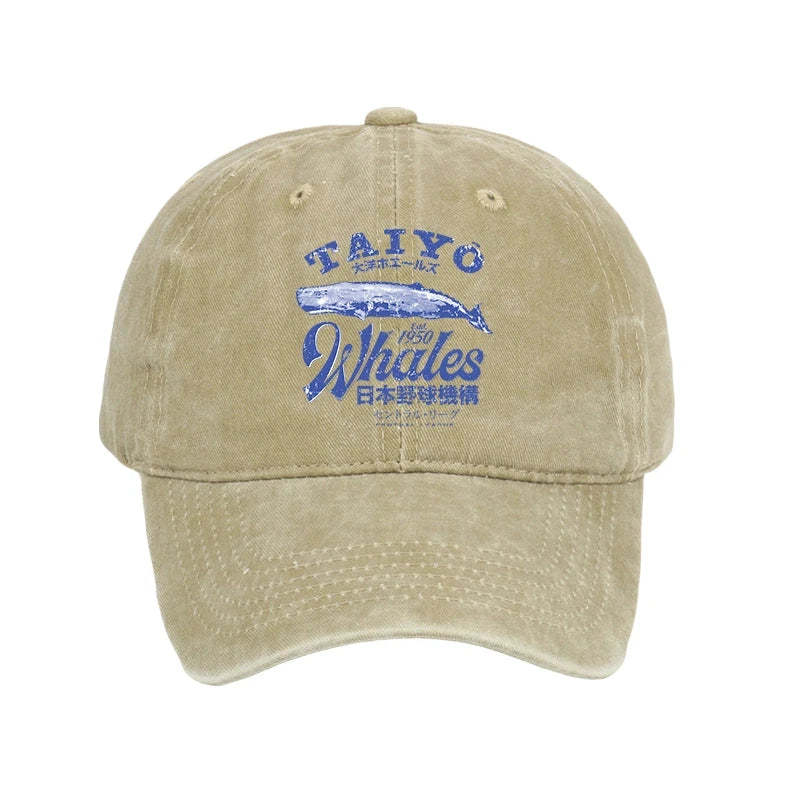  Japan Taiyo Whales Washed Cap