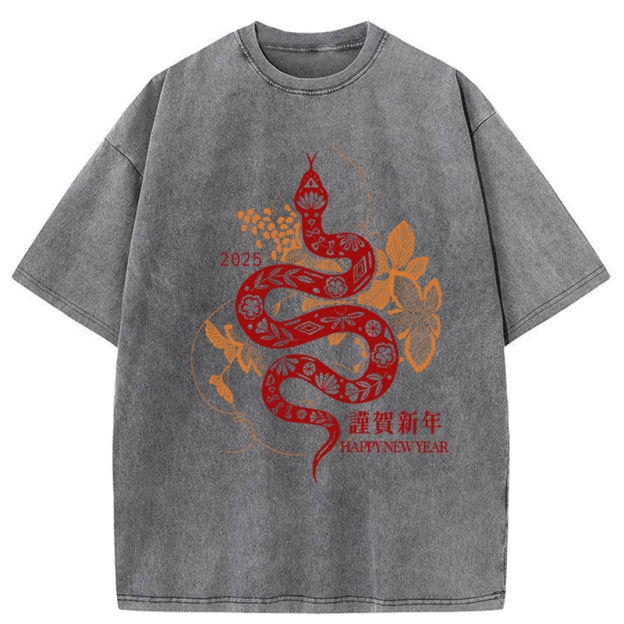 Welcome The Year Of The Snake Washed T-Shirt