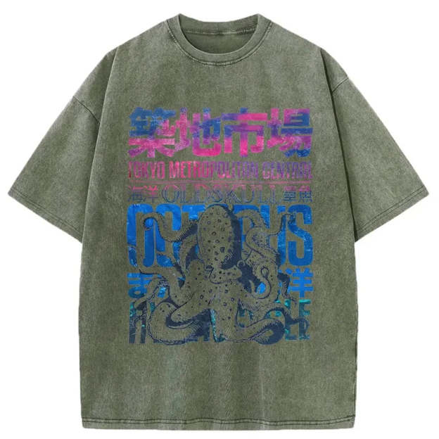Vintage Tsukiji Fish Market Washed T-Shirt