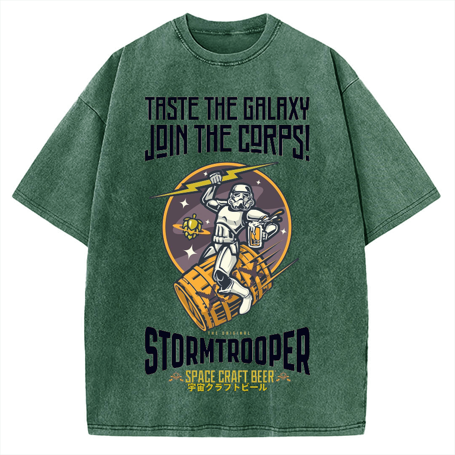 Space Craft Beer REBELLIONS ARE BUILT ON HOPS Vintage Washed T-shirt