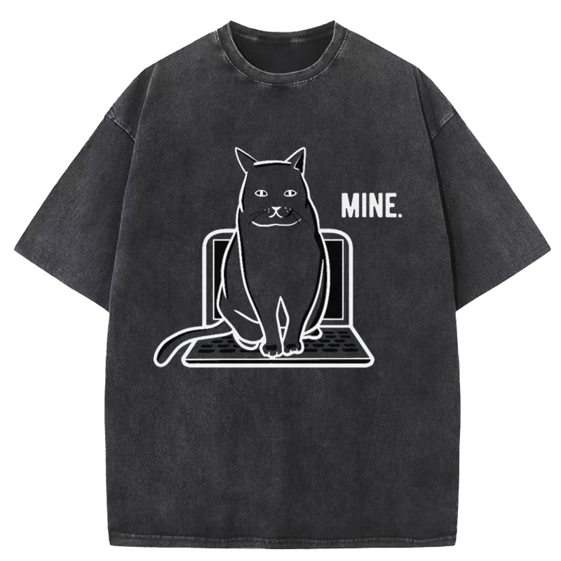  MINE Cat Washed T-Shirt