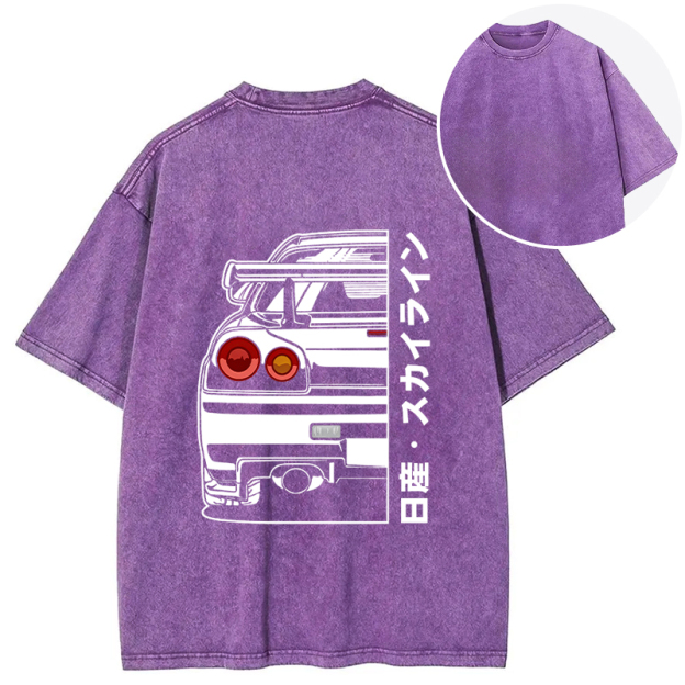 Nissan Skyline GTR R34 Back Washed T-Shirt