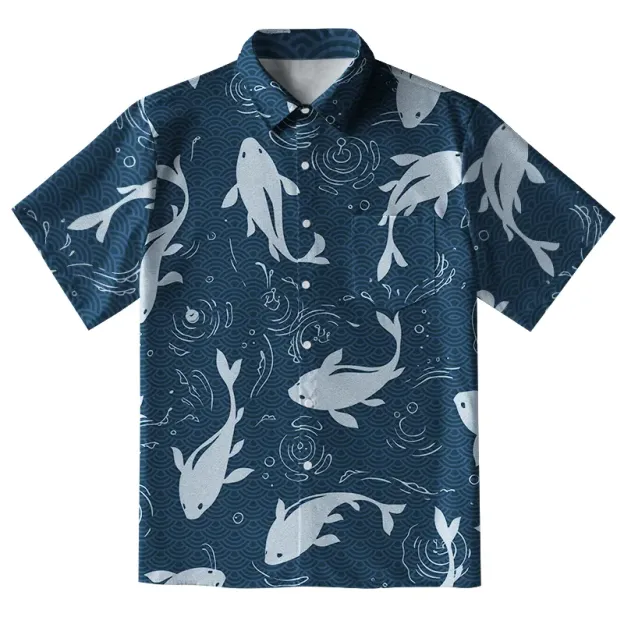  Playful Dolphins In Waves Button-up Shirt