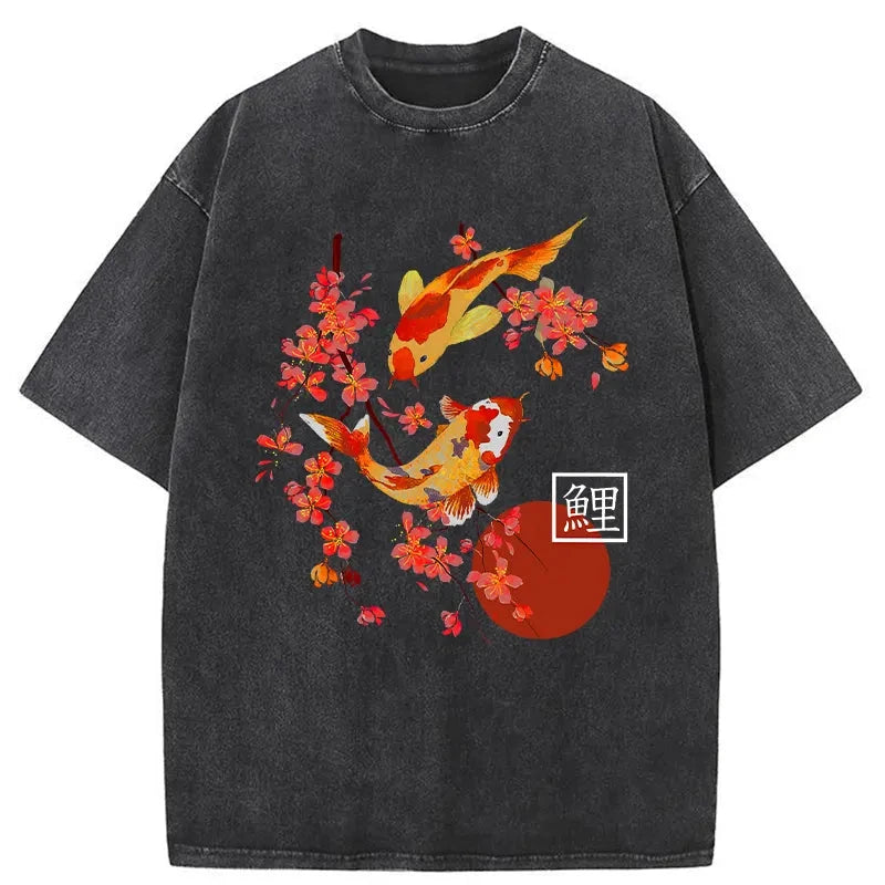 Japanese Koi Washed T-Shirt