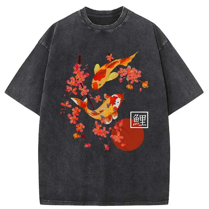 Japanese Koi Washed T-Shirt