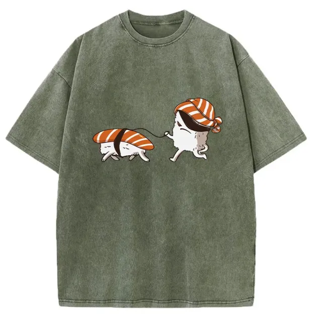 Sushi Walking Sushi Washed T-Shirt