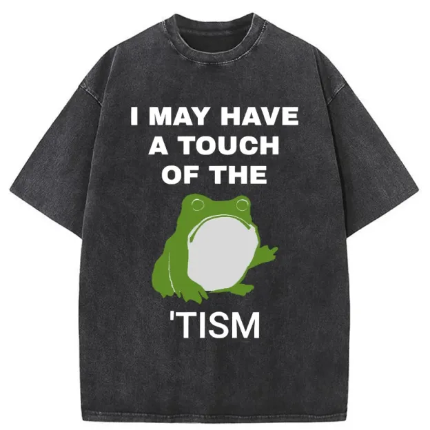 Funny Frog Flipping The Bird Washed T-Shirt