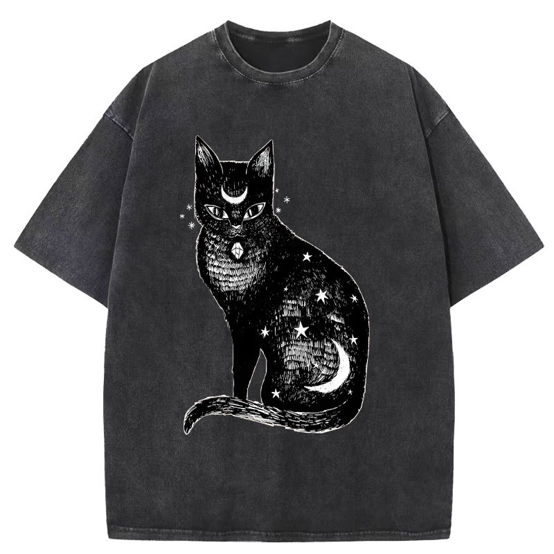 Ghost Black Cat Washed T-Shirt
