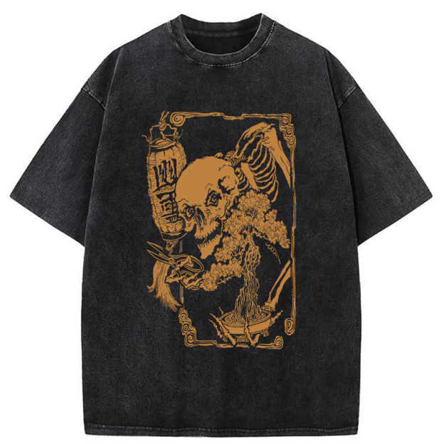 Bonsai Enthusiast Skeleton Washed T-Shirt