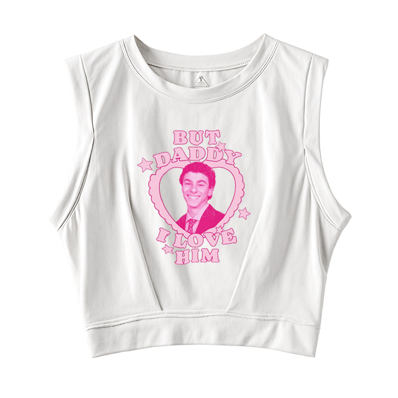  But Daddy I Love Him Sleeveless Crop Top