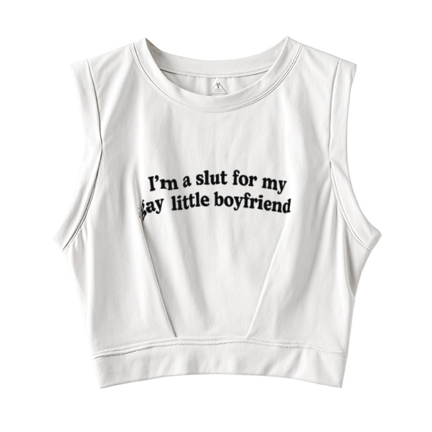  Slxt For My Gay BF Sleeveless Crop Top