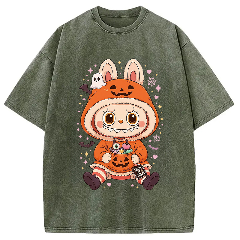 Halloween Labubu Washed T-Shirt
