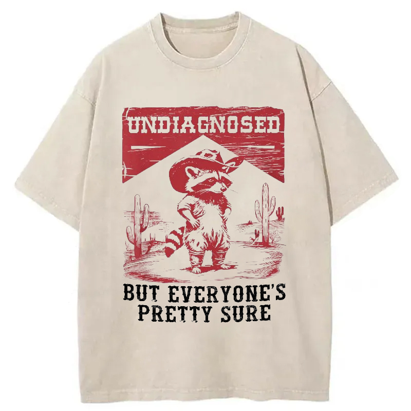  Undiagngsed But Everyone's Pretty Sure Washed T-Shirt