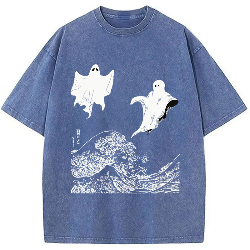 The Wave and Ghosts Washed T-Shirt