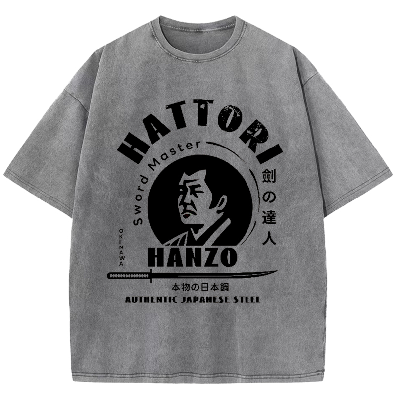  Okinawa Hattori Hanzo Vintage Wash Japanese Design T-Shirt