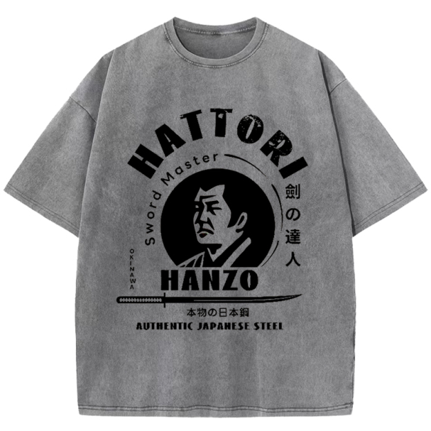  Okinawa Hattori Hanzo Vintage Wash Japanese Design T-Shirt