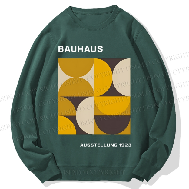 Unisex Bauhaus Geometry Printed Sweatshirt