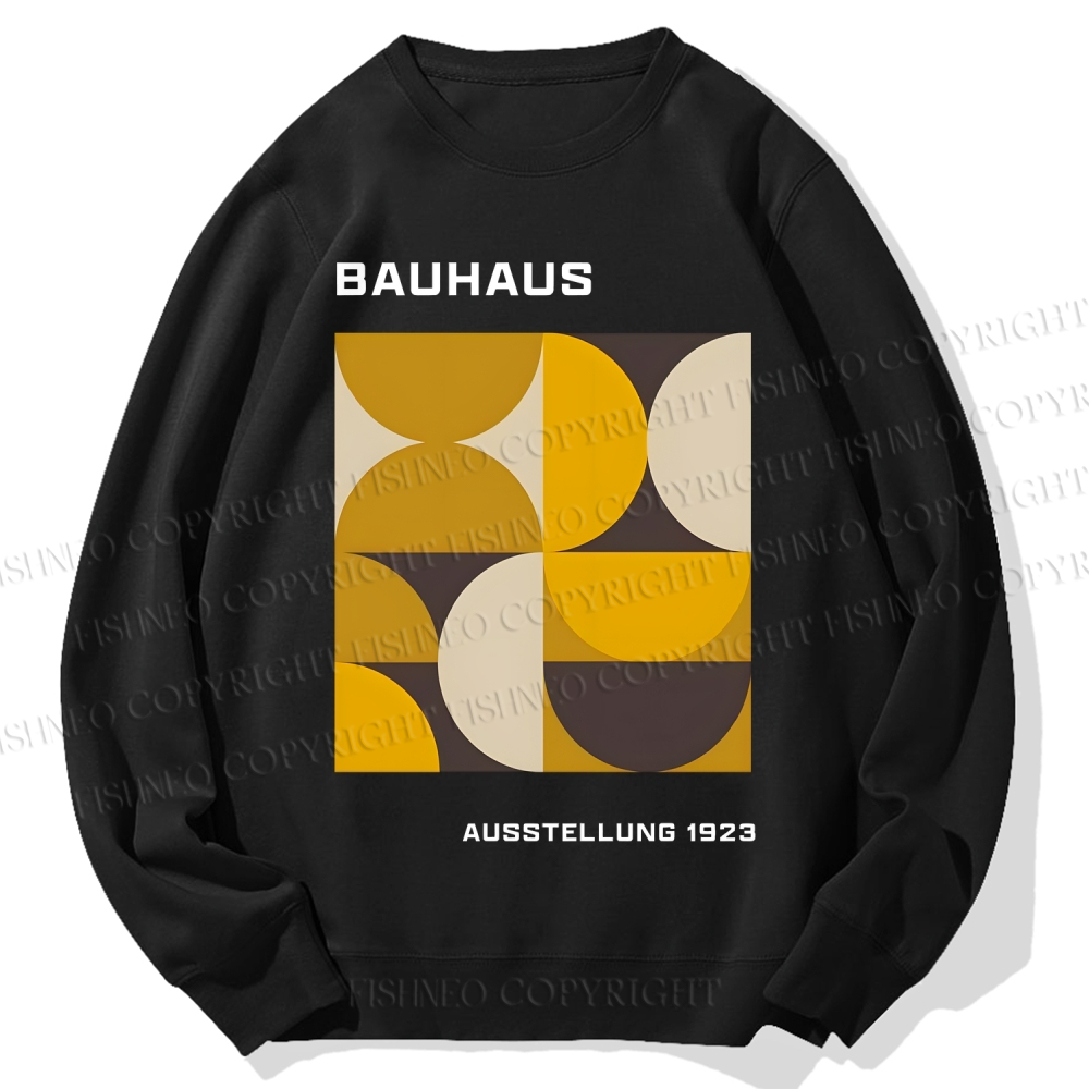 Unisex Bauhaus Geometry Printed Sweatshirt