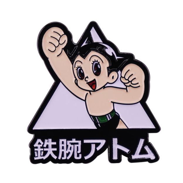 Astro Boy Metal Pin – Japanese Anime Character Brooch for Backpack & Bag Decoration