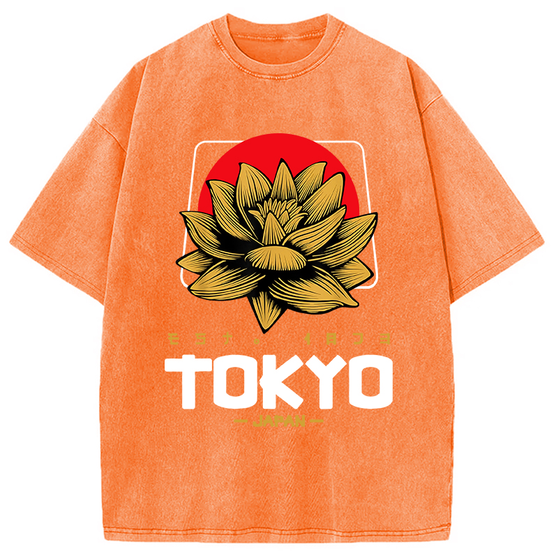 Vintage Tokyo Japan Kanji Souvenir Washed T-Shirt