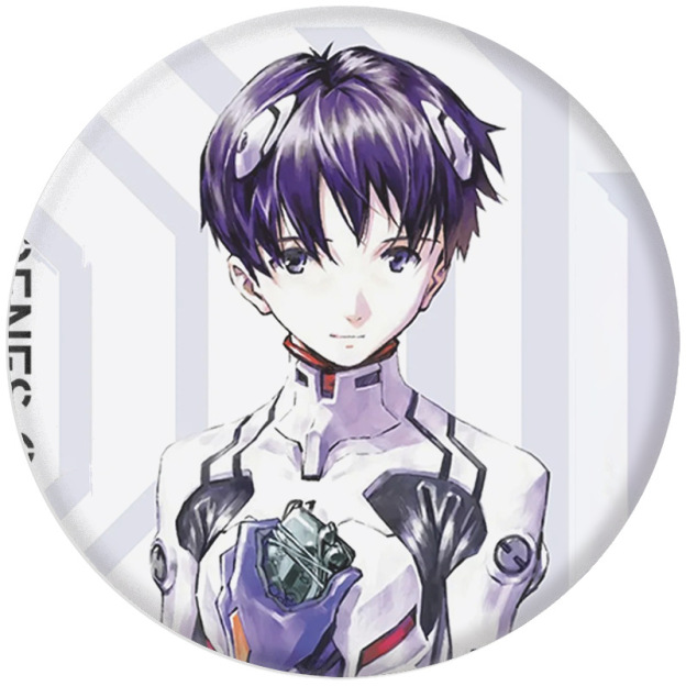 Eva Neon Genesis Evangelion Love Tibetan Edition Badge Tinplate Mirror Keychain Pendant Accessories Peripheral