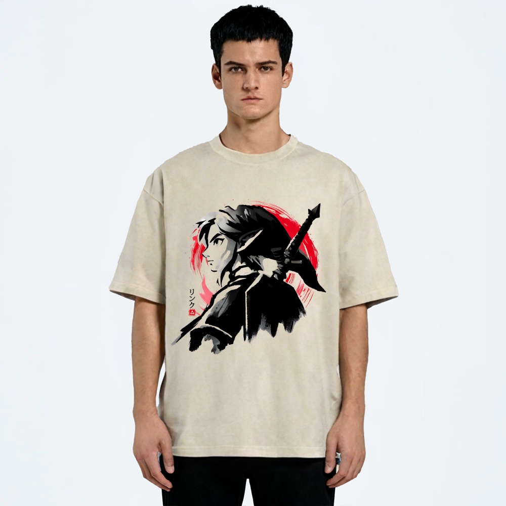 Sumi-E Swordsman Vintage Washed T-shirt