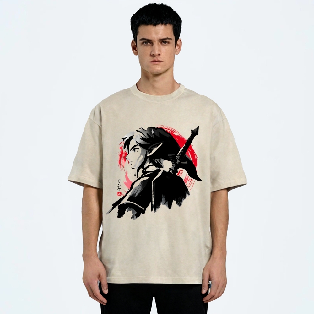Sumi-E Swordsman Vintage Washed T-shirt