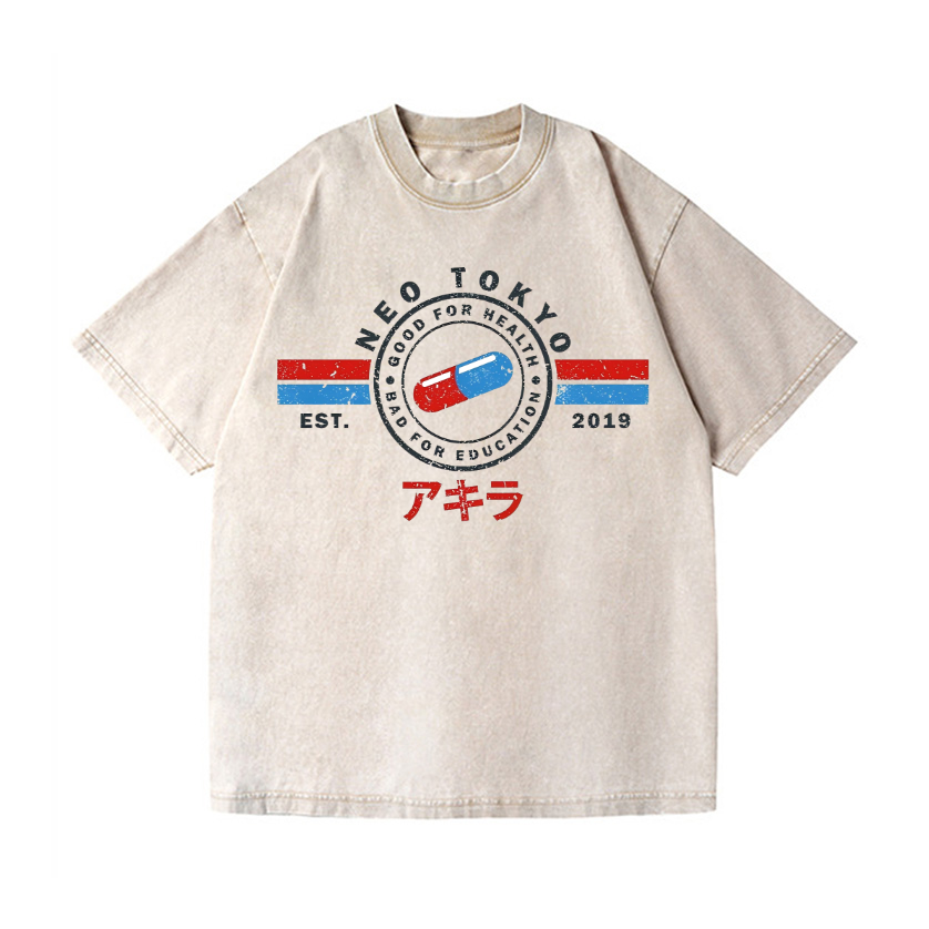 Neo Tokyo Akira Anime Vintage Wash Japanese Design T-Shirt