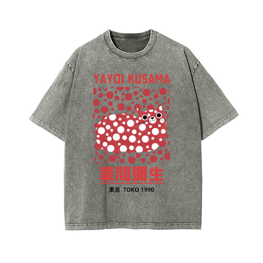 Yayoi Kusama Vintage Wash Japanese Design T-Shirt