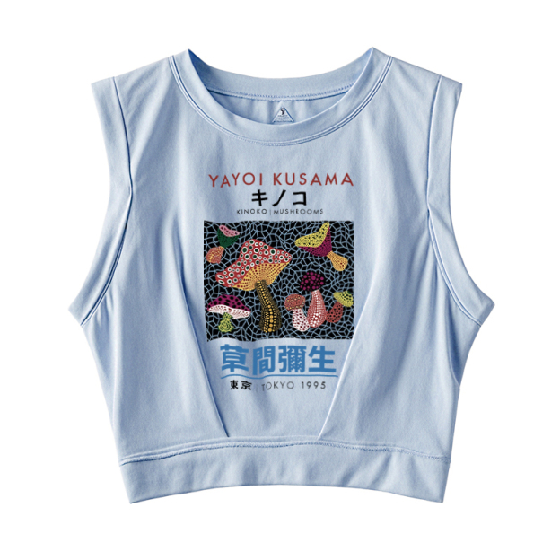  Representative Works Of Japanese Art Sleeveless Crop Top