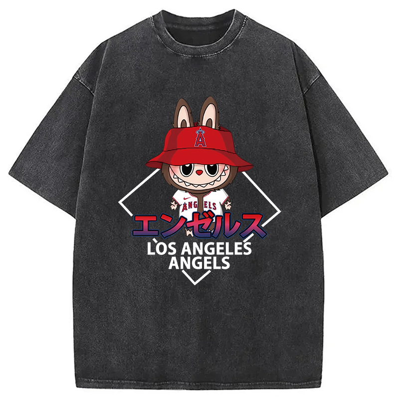 Labubu Los Angeles Angels Vintage Japanese Washed T-Shirt