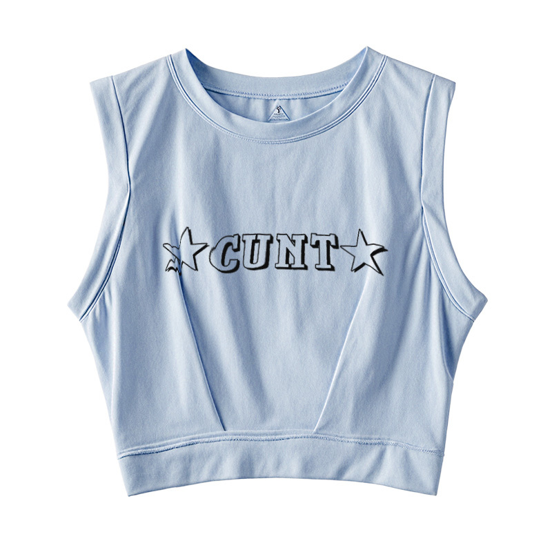  Star Count Sleeveless Crop Top