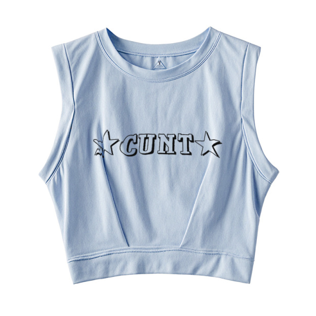  Star Count Sleeveless Crop Top