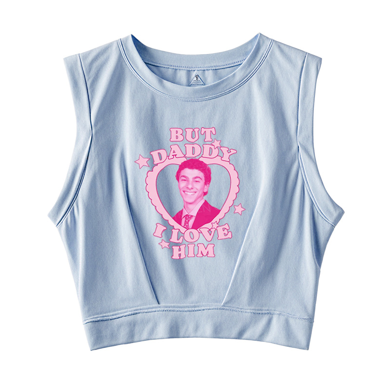  But Daddy I Love Him Sleeveless Crop Top