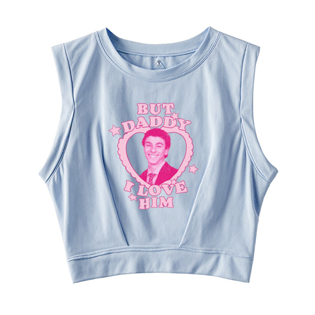  But Daddy I Love Him Sleeveless Crop Top