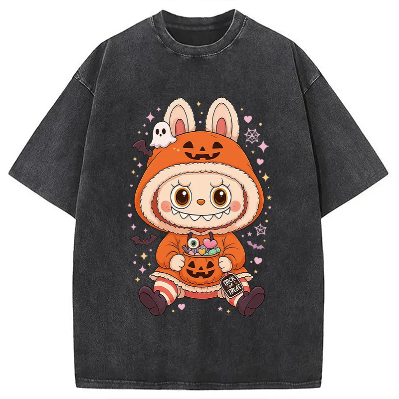 Halloween Labubu Washed T-Shirt
