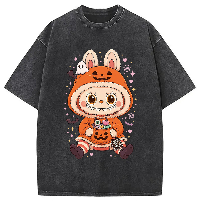 Halloween Labubu Washed T-Shirt