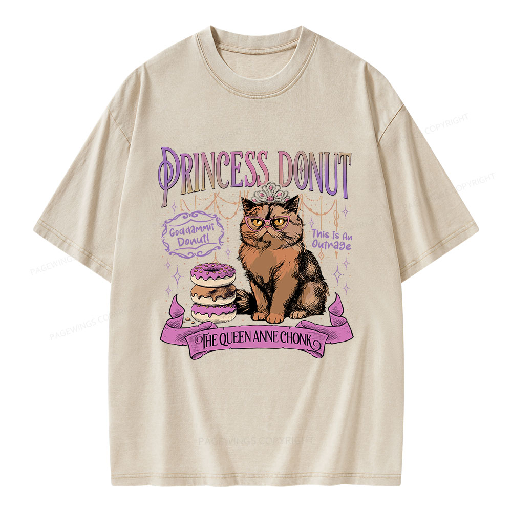 Princess Donut Unisex Washed T-shirt