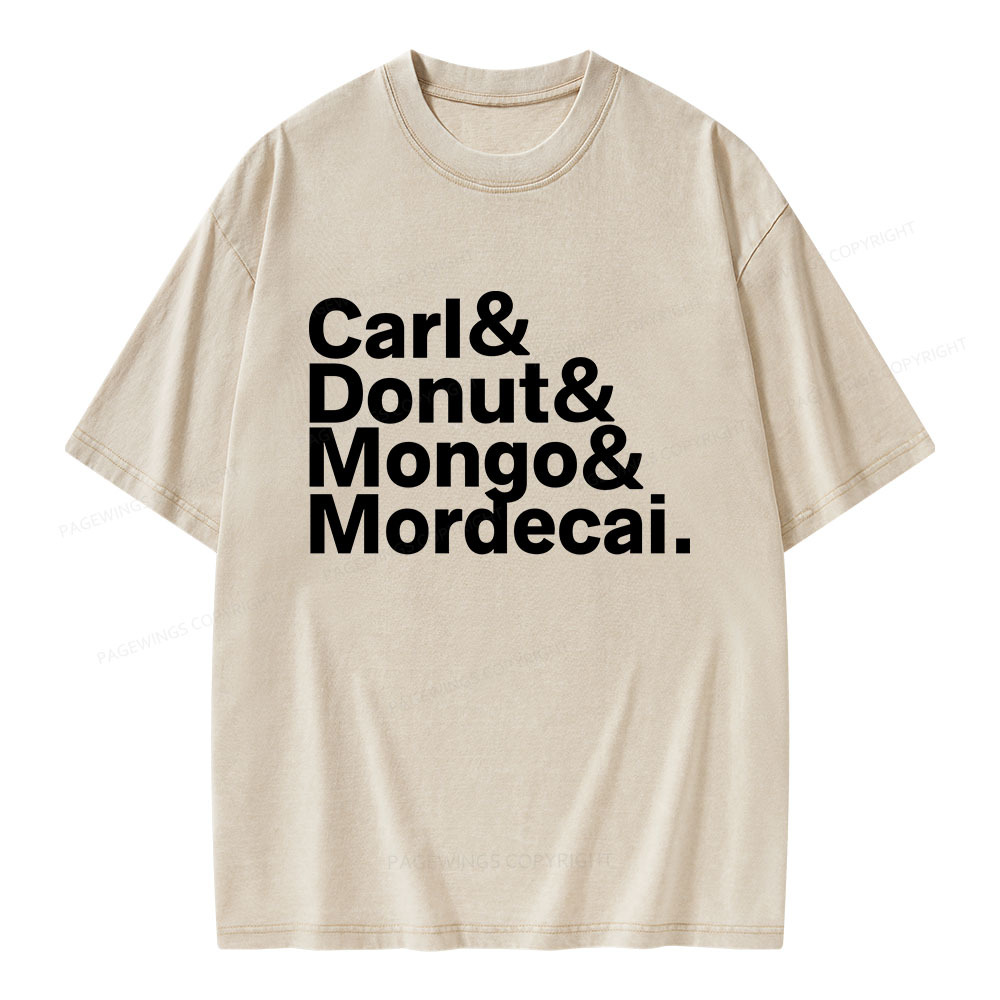 Donut Mongo Mordecai Unisex Washed T-shirt