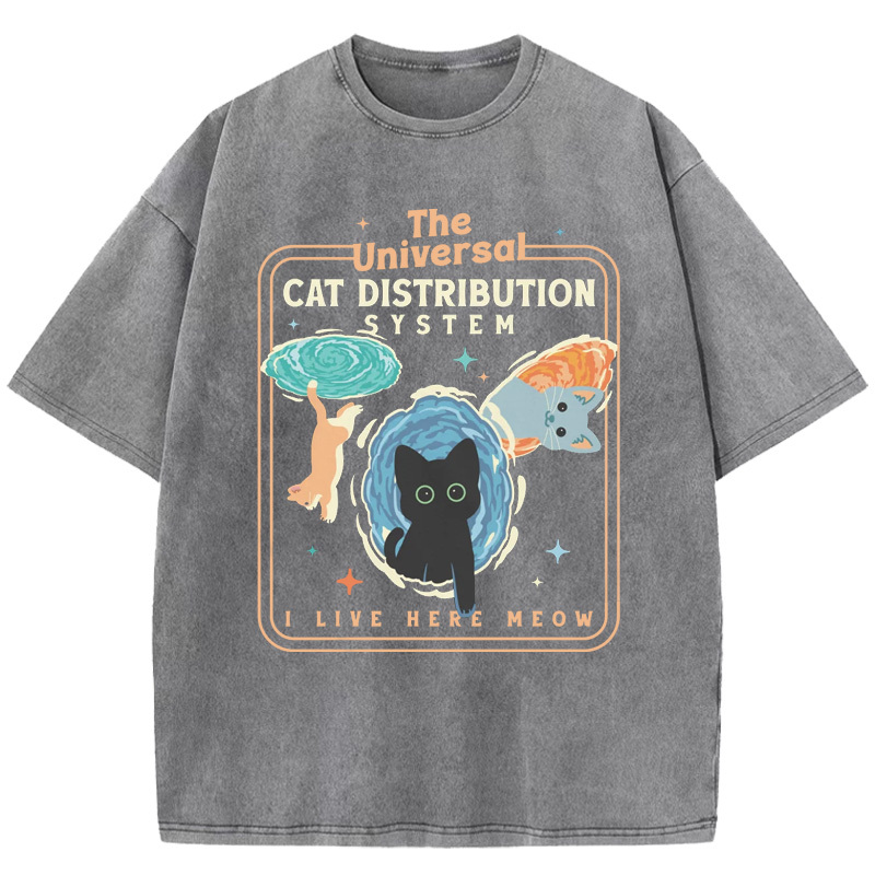 The Universal Cat Distribution System Washed T-Shirt