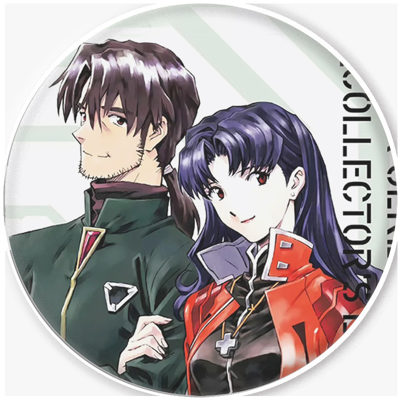 Eva Neon Genesis Evangelion Love Tibetan Edition Badge Tinplate Mirror Keychain Pendant Accessories Peripheral