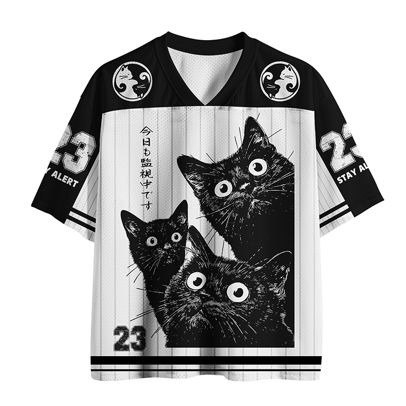 Unisex Under Cat Surveillance Mesh Jersey