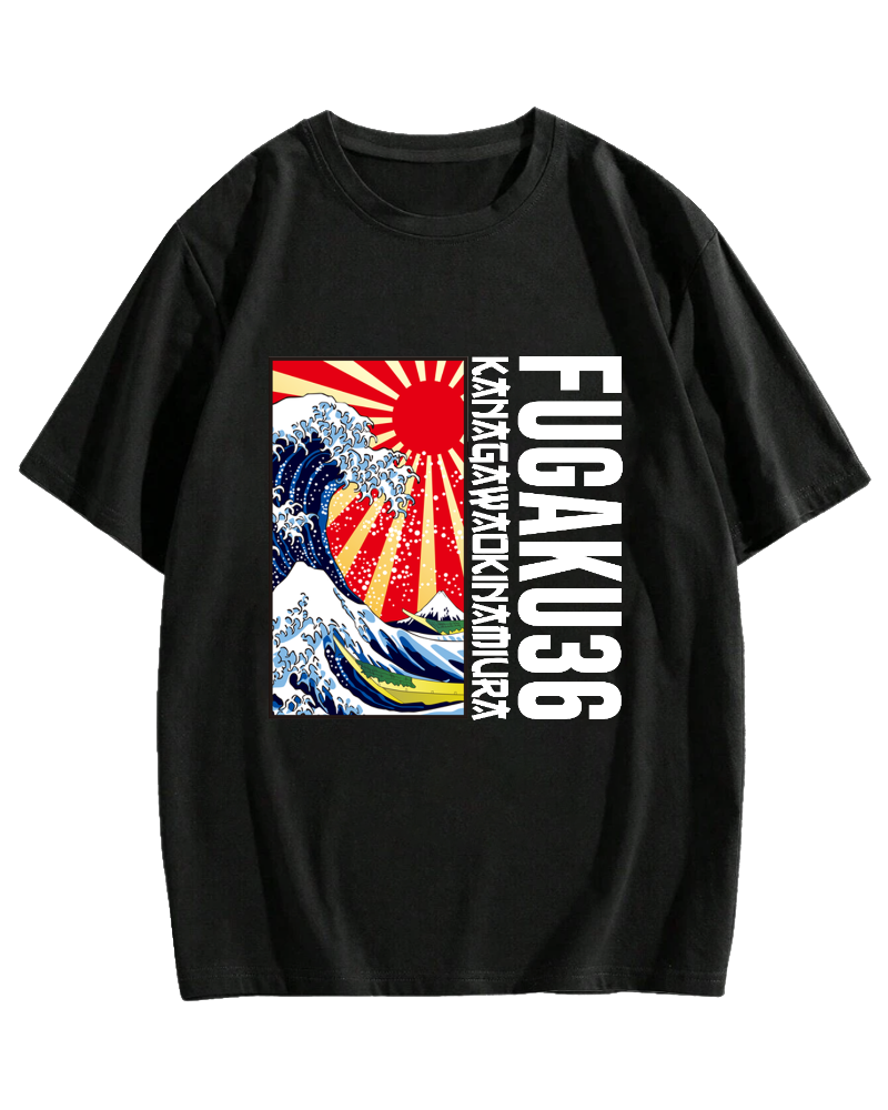 Thirty-six Views of Mount Fuji Cotton casual T-shirt