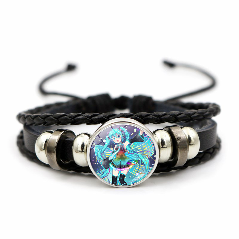 Hatsune Miku Anime Braided Leather Bracelet, Perfect Unisex Daily Gift