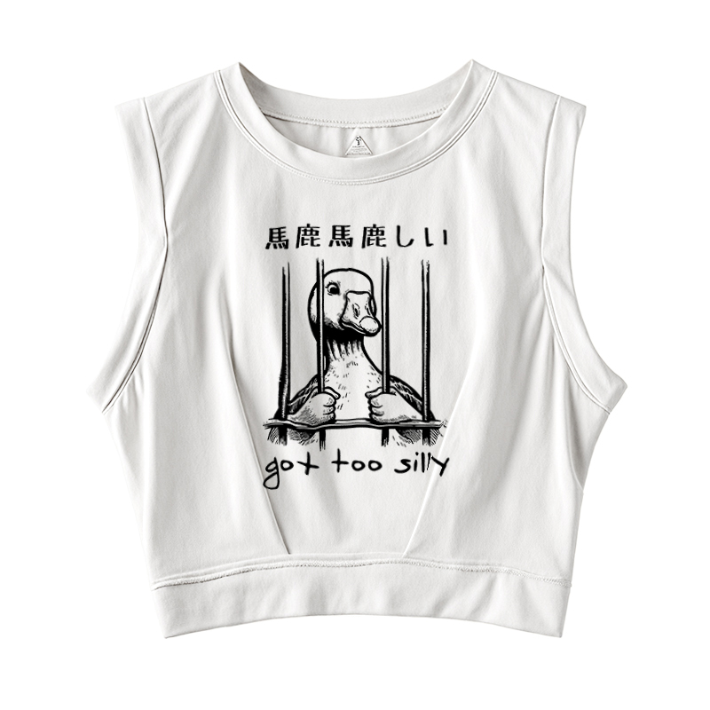  Got Too Silly Sleeveless Crop Top