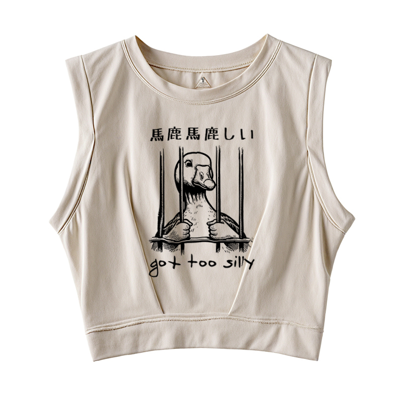 Got Too Silly Sleeveless Crop Top